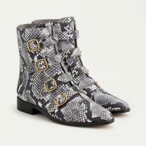 J. Crew Snake Embossed Boots